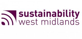 Sustainability West Midlands Logo, purple text.